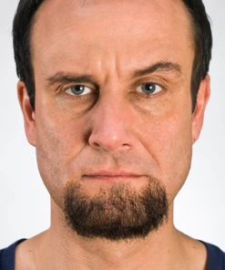 Kryolan Hand Knotted Beard - Chin Beard Black Facial Hair