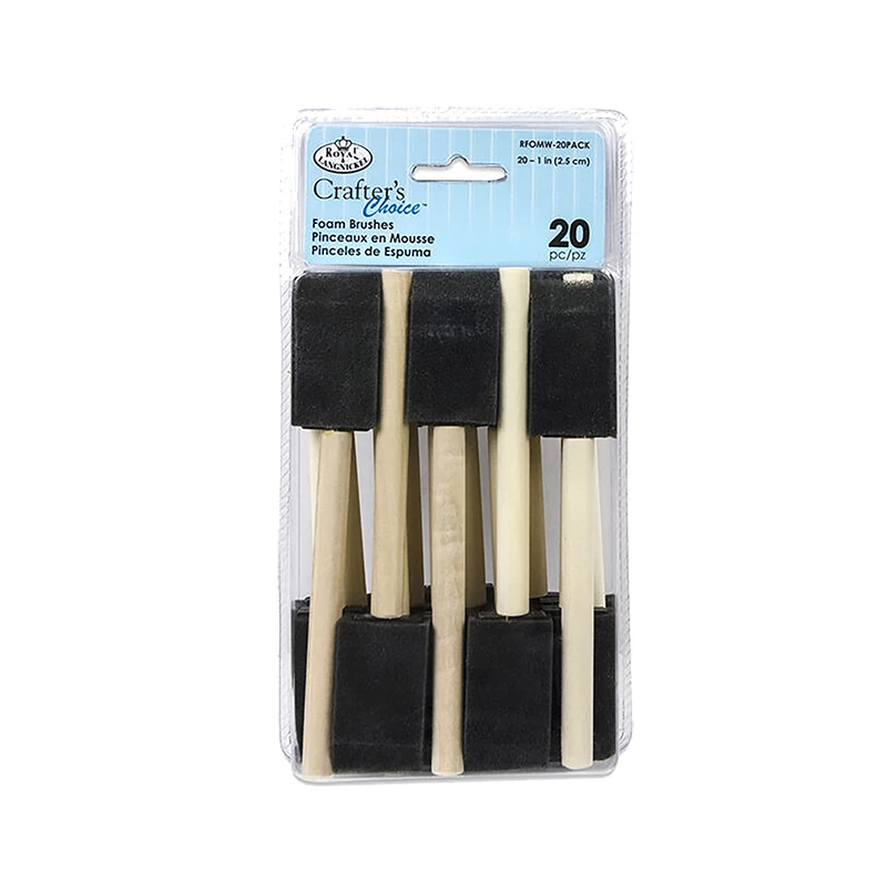 Royal & Langnickel 1" Foam Brushes (20 Pack)