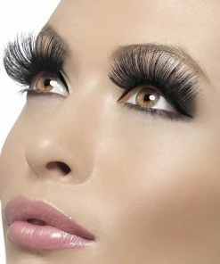 Smiffy's Fever False Eyelashes - Natural Black Extra Long