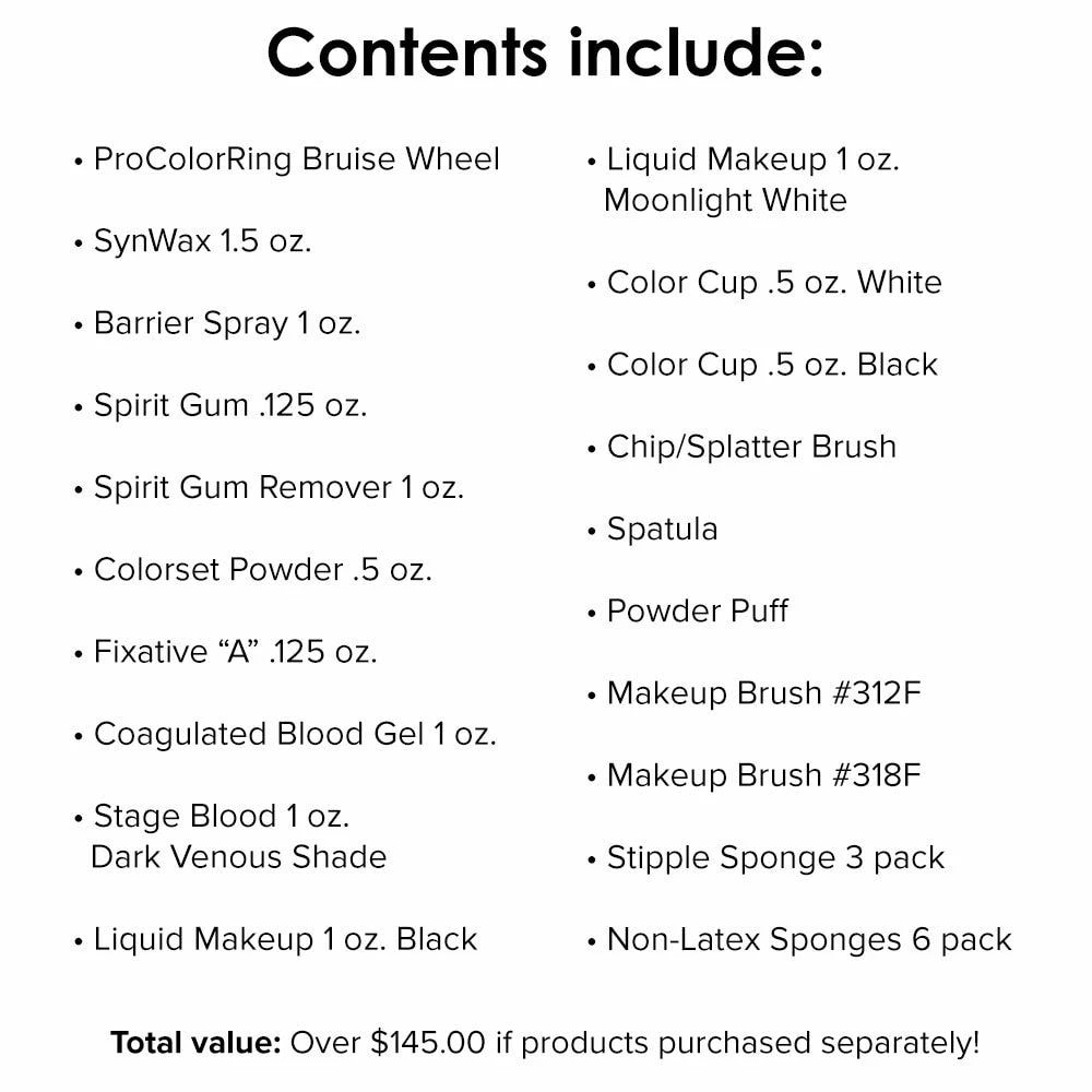 Mehron Resident Evil™ 2 Zombie All Pro Special FX Makeup Kit Special FX Kits