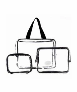 LaRoc 3 Piece Clear PVC Travel Bags