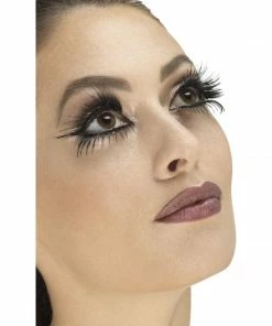 Smiffy's Fever False Top & Bottom Eyelashes - Winged Black False Eyelashes