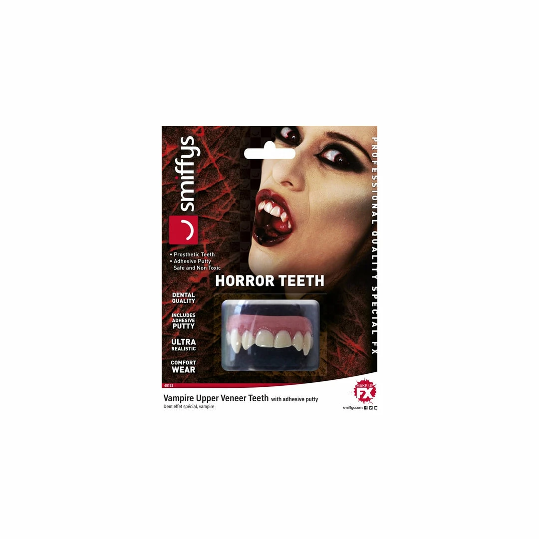 Smiffy's Make-up FX Prosthetic Vampire Horror Teeth