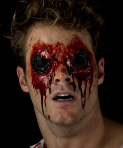 Smiffy's Prosthetics Make-up FX Zombie Eyes - Latex Prosthetic With Blood