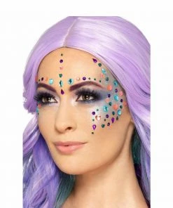 Smiffy's Make-up FX 100 Self-adhesive Face Gems - Unicorn Pastels Glitter