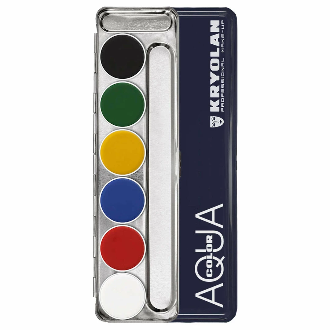 Kryolan AQUACOLOR 6 Palette - Face & Body Paint - A
