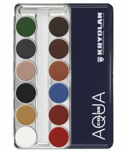Kryolan AQUACOLOR 12 Palette - Face & Body Paint - B