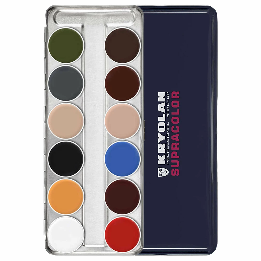 Kryolan SUPRACOLOR 12 Palette - Face & Body Paint - B FX Colour Palettes
