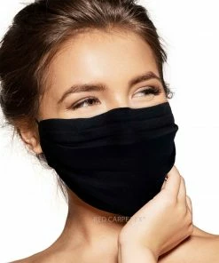 Pebbles Of Leeds Pebbles Handmade Pleated Cotton Face Mask - Black