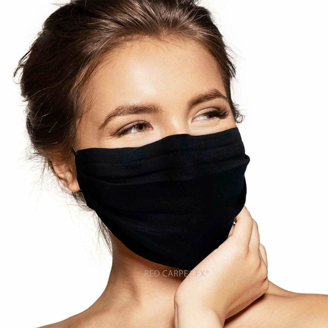 Pebbles Of Leeds Pebbles Handmade Pleated Cotton Face Mask - Black