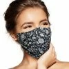 Pebbles Of Leeds Pebbles Handmade Pleated Cotton Face Mask - Black Floral