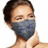 Pebbles Of Leeds Face Masks Pebbles Handmade Pleated Cotton Face Mask - Paisley Blue & Grey