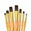Royal & Langnickel Crafters Choice 7 Piece Camel Hair Flat Brush Set