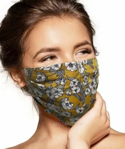 Pebbles Of Leeds Pebbles Handmade Pleated Cotton Face Mask - Desert Flowers Face Masks