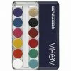 Kryolan AQUACOLOR 12 Palette - Face & Body Paint - FP