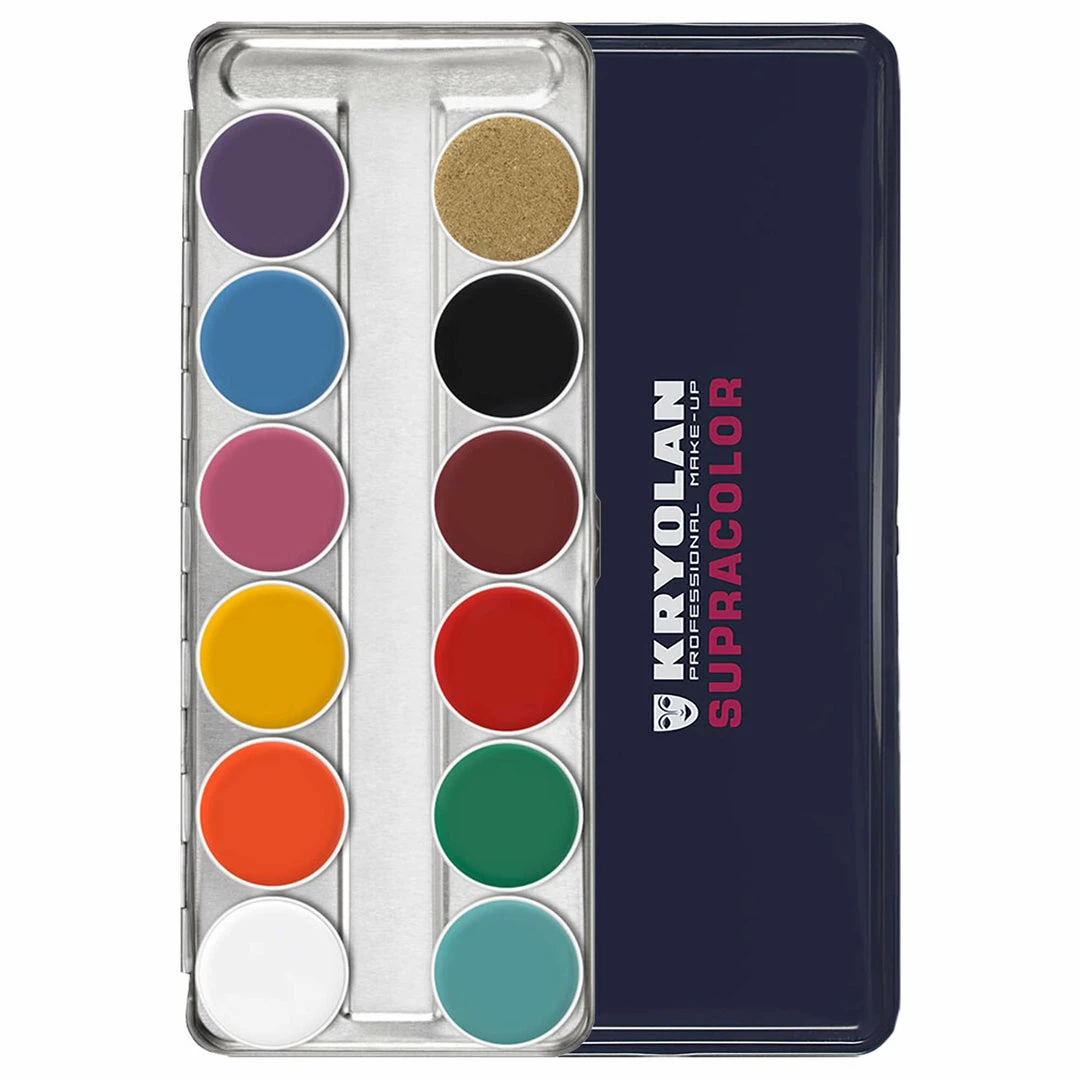 Kryolan SUPRACOLOR 12 Palette - Face & Body Paint - FP Greasepaint
