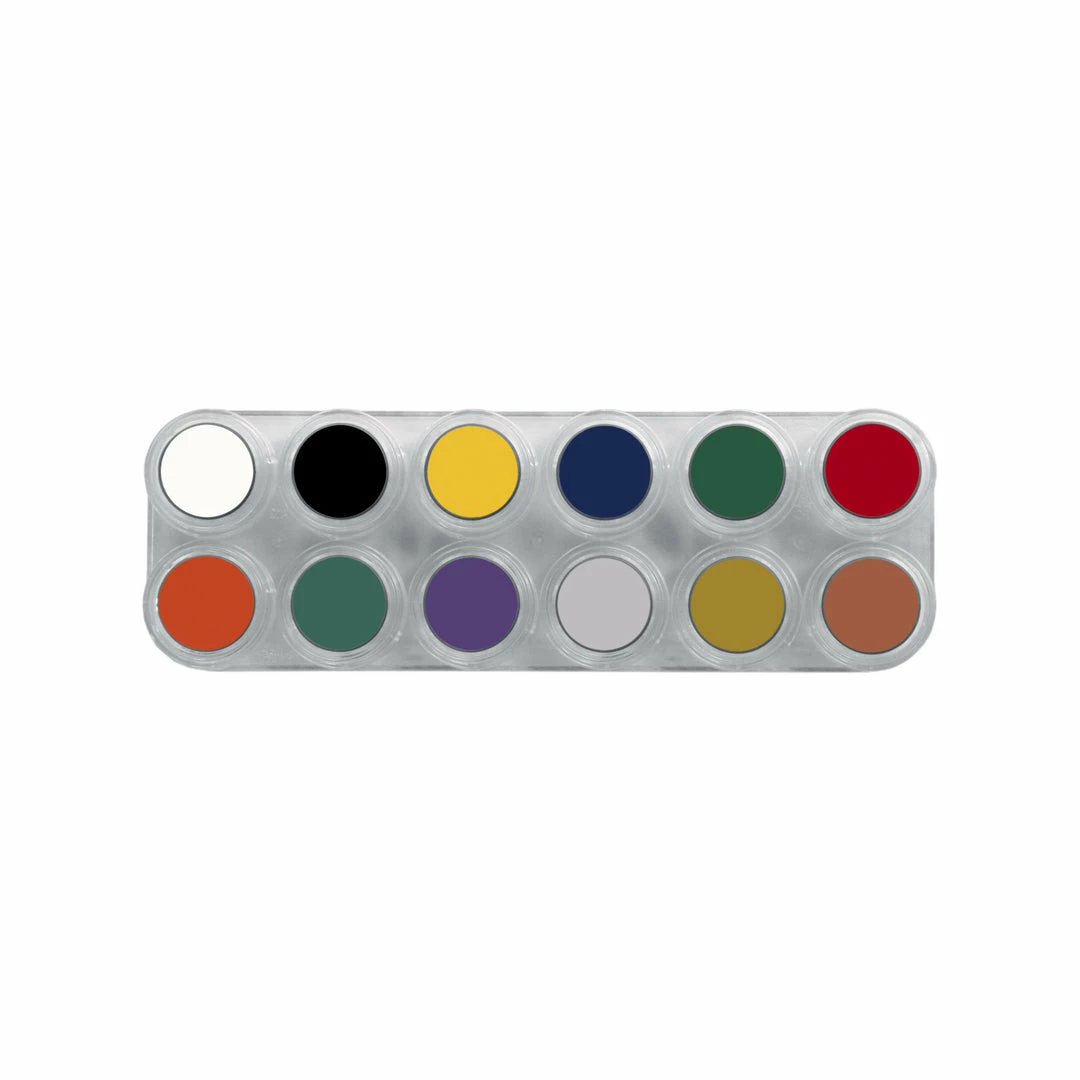 Grimas Pure Crème 12 Colour Face Paint Palette - F