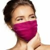 Pebbles Of Leeds Pebbles Handmade Pleated Cotton Face Mask - Magenta Pink