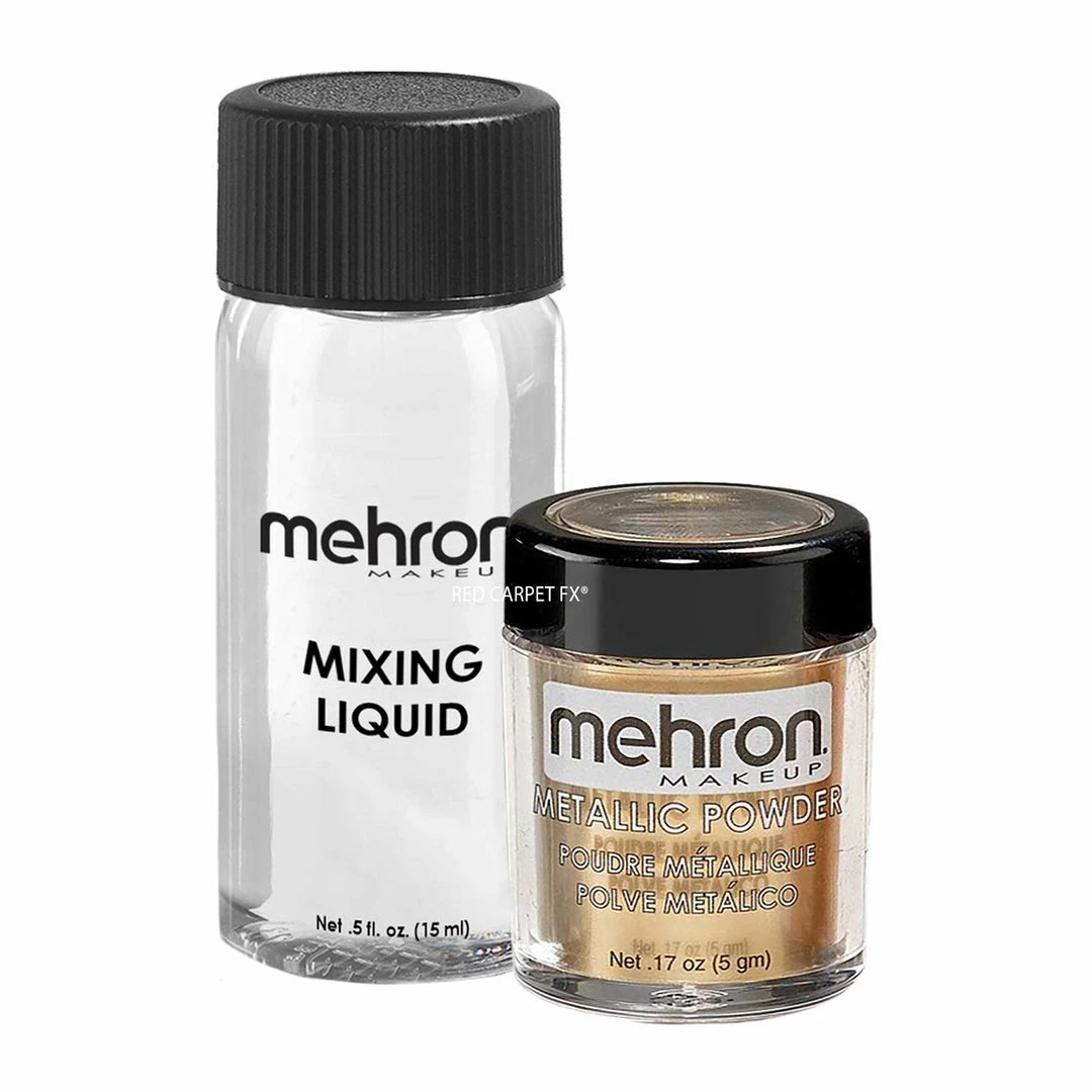 Liquid & Cream Mehron Metallic Powder With Mixing Liquid