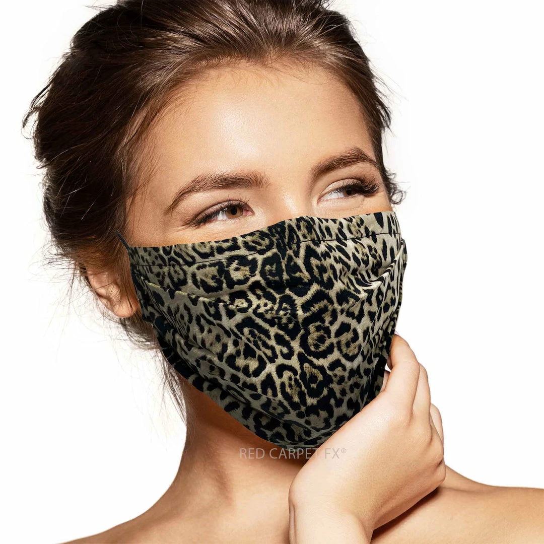 Pebbles Of Leeds Pebbles Handmade Pleated Cotton Face Mask - Lynx