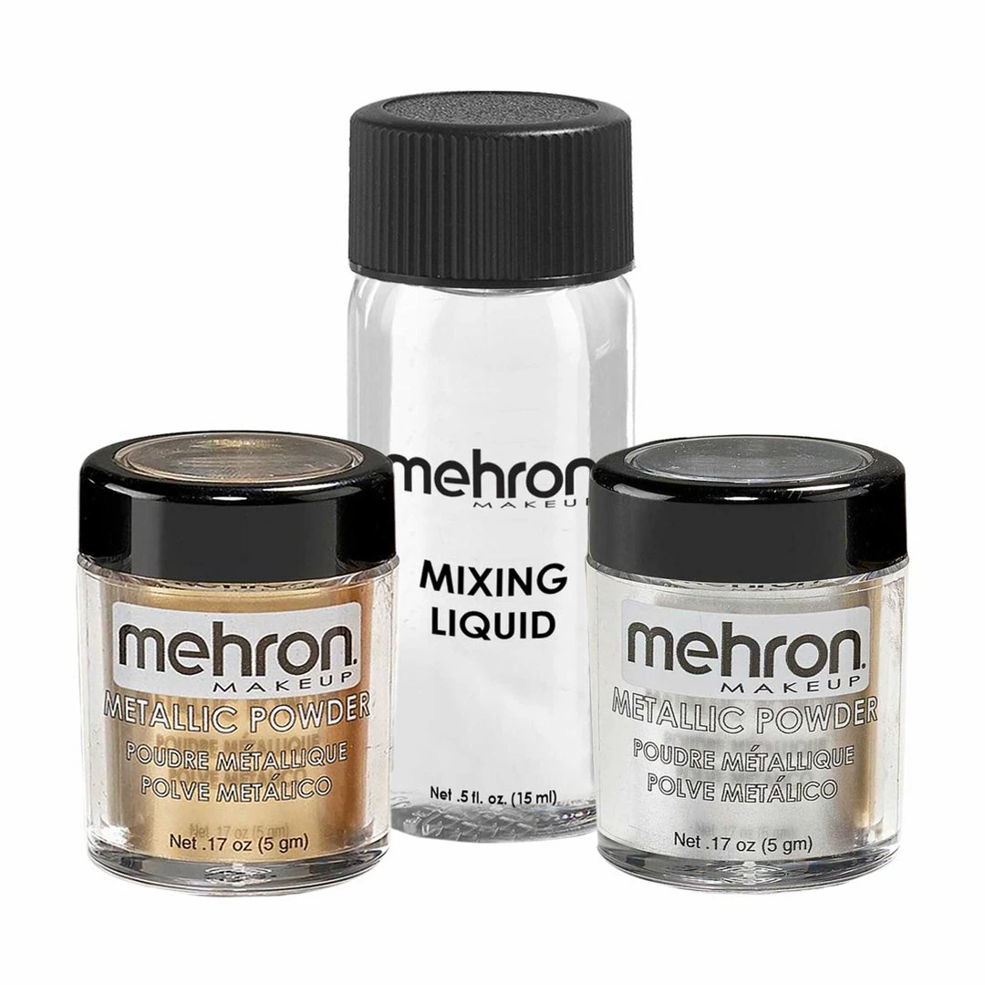 Liquid & Cream Mehron Metallic Powder With Mixing Liquid