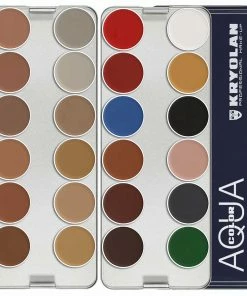 Kryolan AQUACOLOR 24 Palette - Face & Body Paint - N
