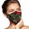 Pebbles Of Leeds Face Masks Pebbles Handmade Contoured Cotton Face Mask - Poinsettia