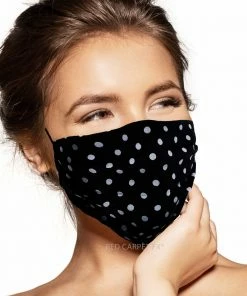 Pebbles Of Leeds Pebbles Handmade Pleated Cotton Face Mask - Polka Bigger Dot