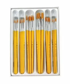 Royal & Langnickel Gold Taklon 30 Piece Classroom Value Brush Pack Body Art Brush Sets