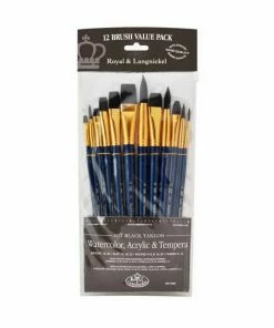 Body Art Brush Sets Royal & Langnickel Black Taklon 12 Piece Brush Set