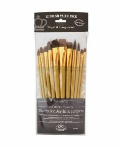 Body Art Brush Sets Royal & Langnickel Brown Taklon 12 Piece Brush Set