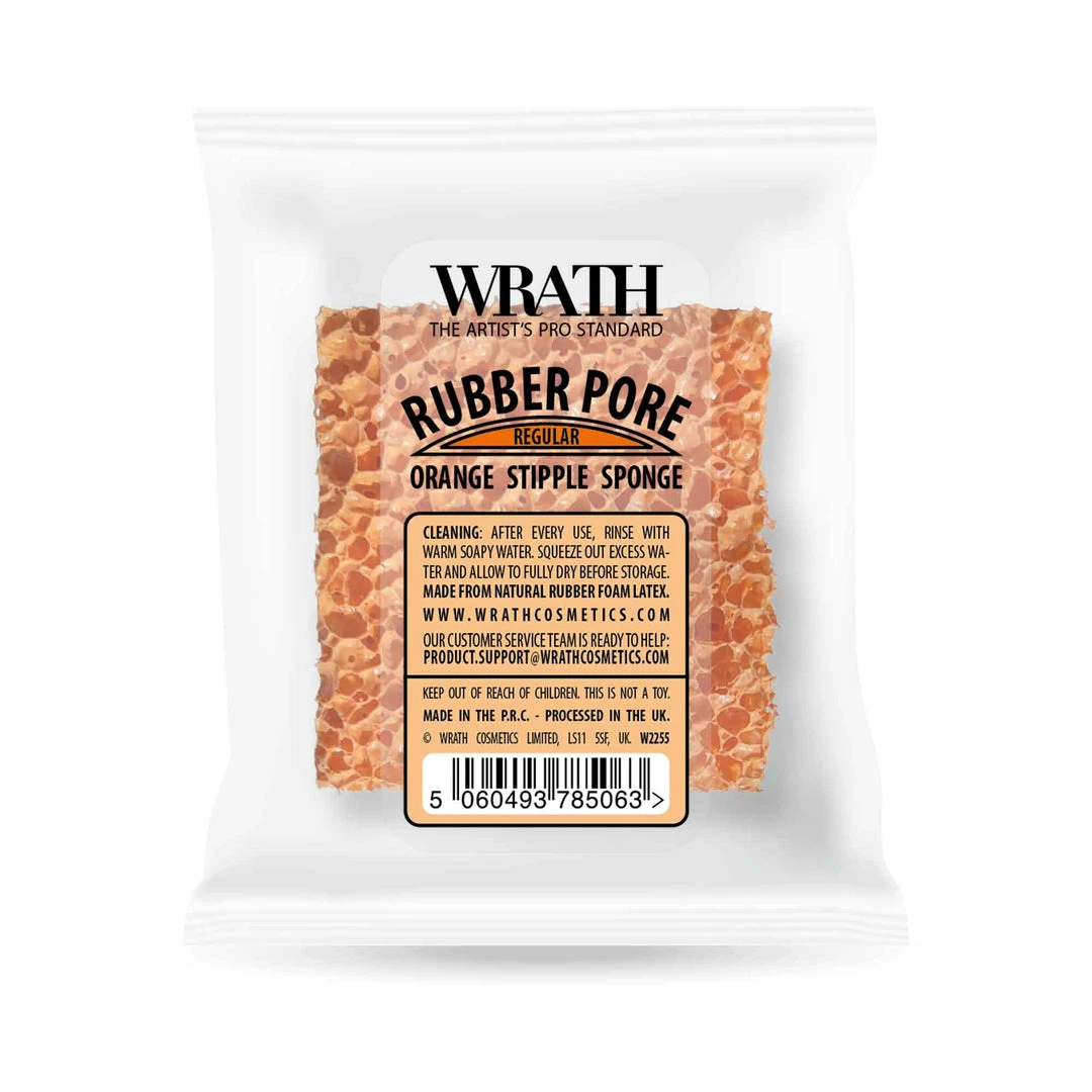 WRATH Orange Rubber Pore Stipple Sponge