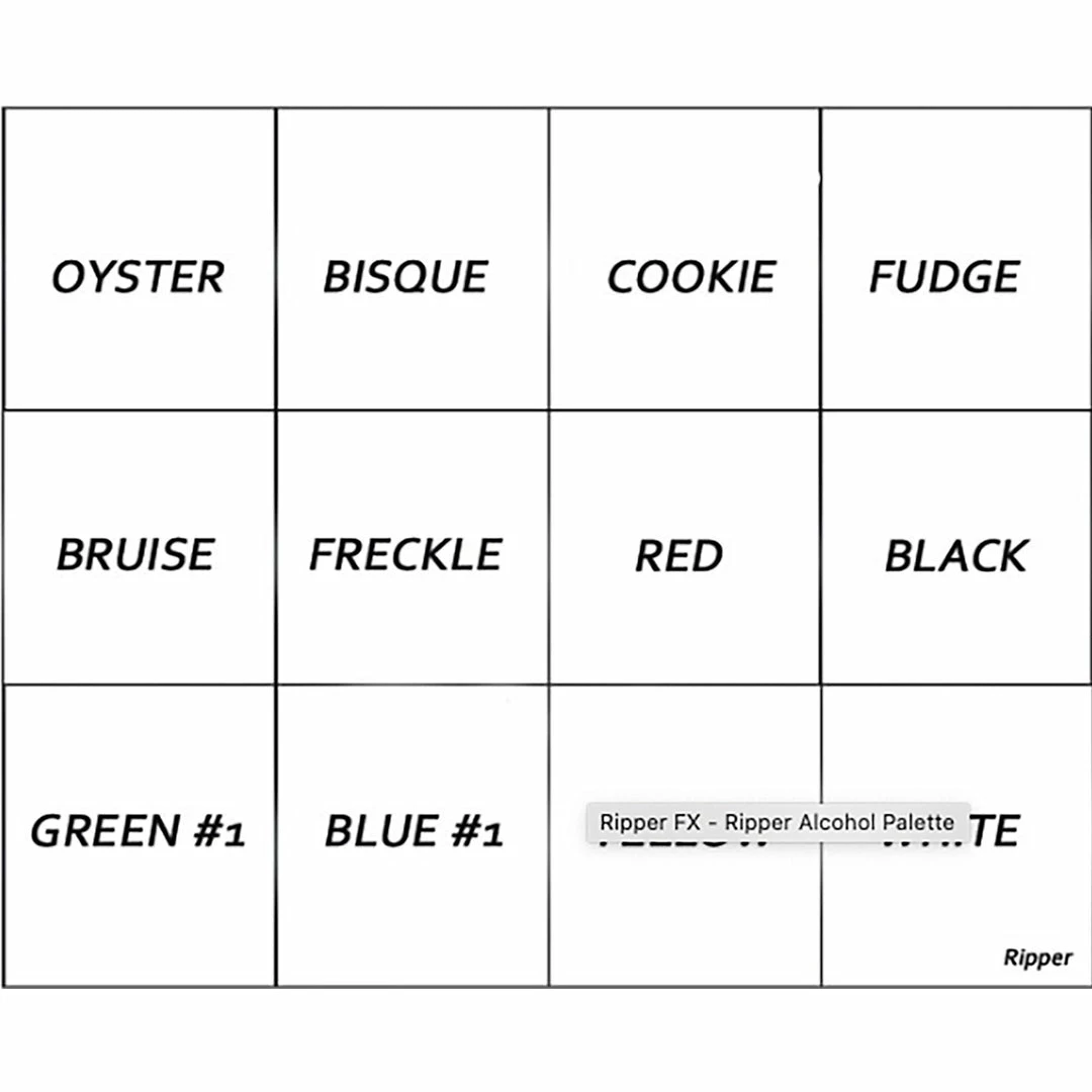 Alcohol Activated Make-up Ripper FX Alcohol Paint Large Palette - Ripper