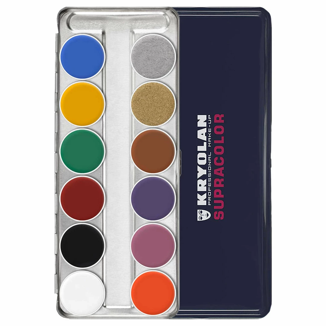 Kryolan SUPRACOLOR 12 Palette - Face & Body Paint - SN FX Colour Palettes