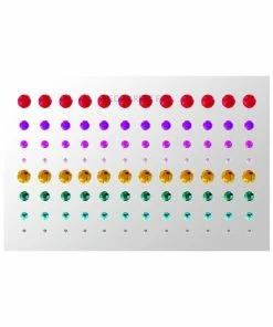 Smiffy's Make-up FX 100 Self-adhesive Face Gems - Multicolour Glitter