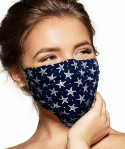 Pebbles Of Leeds Pebbles Handmade Pleated Cotton Face Mask - Starfish Face Masks