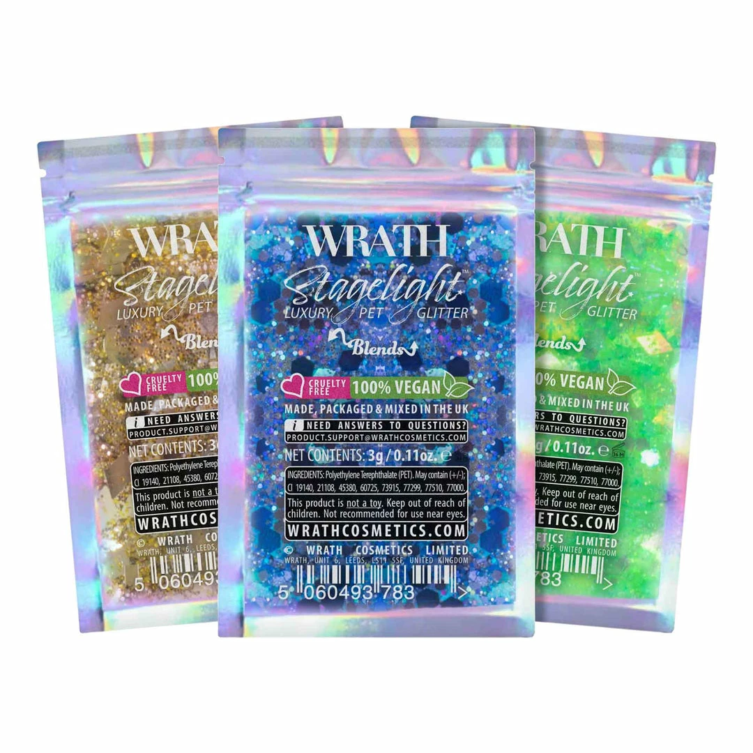 WRATH Stagelight Glitter Blends - Chunky, Shapes & Fine Glitter