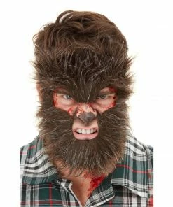 Smiffy's Crepe Hair Make-up FX Werewolf Face Fur