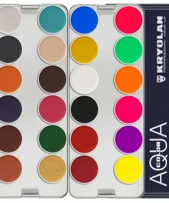 FX Colour Palettes Kryolan AQUACOLOR 24 Palette - Face & Body Paint - Z